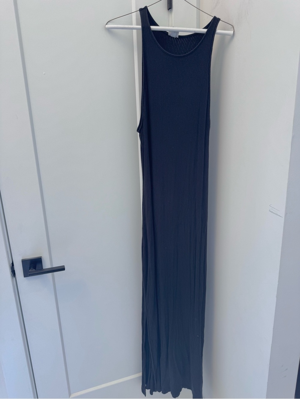Black Ribbed Tank Maxi Dress - Classic Sleek Style